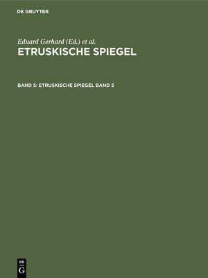 cover image of Etruskische Spiegel. Band 5